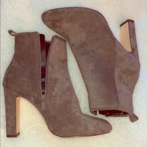 Cute grey suede booties
